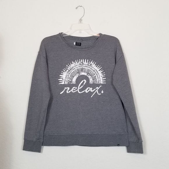 VOLCOM Relax Raw edge weathered sweatshirt grey - Picture 2 of 10